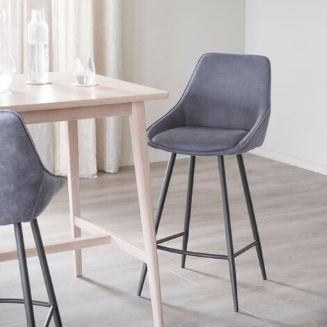 Newbury bar cheap stool grey velvet