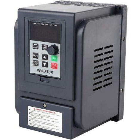 Pair - Onduleur VFD 2,2 kW monophasé 220VAC – Sortie triphasée 380VAC – Contrôle de vitesse et sens de rotation – Résistant aux interférences