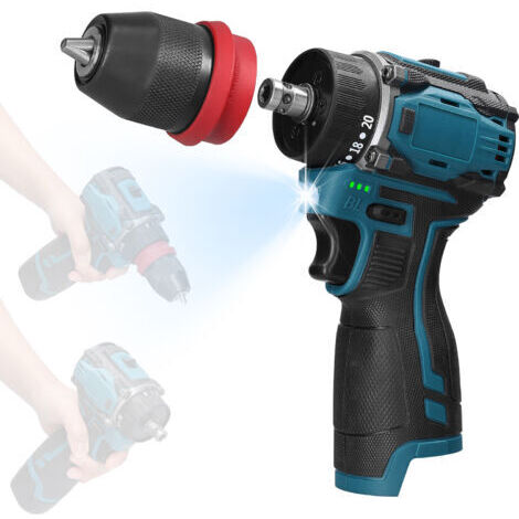 Pair - Perceuse visseuse sans fil 18V 2en1 moteur brushless 45Nm