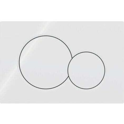 pair Plaque de commande WC Geberit Sigma 01  Finition blanche  Compatible réservoir UP320/UP720  Dimensions 247x165mm