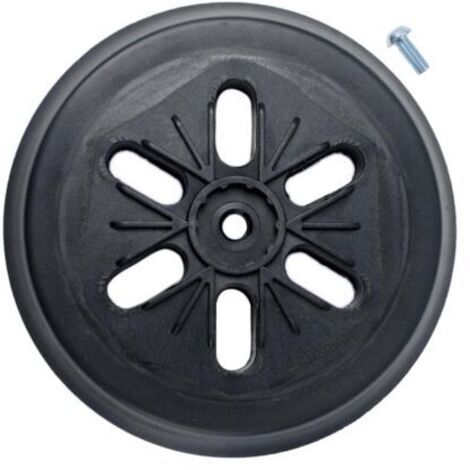 Pair Plateau de ponçage 150 mm pour ponceuses excentriques Bosch GEX 150 – Caoutchouc solide – Crochet et boucle – 6 trous pour aspiration poussière - PEX 15 AE