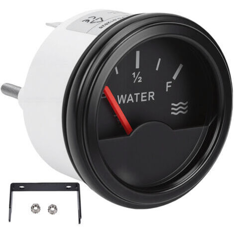 Pair - Pointeur jauge de niveau d'eau 52mm, trou de montage universel 9-32V 0-190Ω pour bateaux marins, camions, camping-car, groupes électrogènes, bus