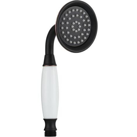 Pair Pommeau de Douche Haute Pression Douchette Spa Massage en Laiton pour Mitigeur Baignoire Retro, Noir Bronzé Z-V-D