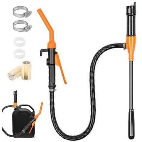 Pair Pompe à batterie portable - Pompe à carburant multifonction à piles - Pompe à siphon électrique pour transvaser l'essence, le diesel, l'eau, le carburant, jusqu'à 9 litres par minute