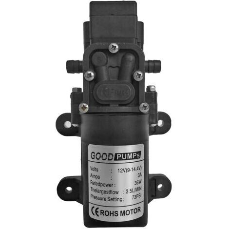 Pair - Pompe à eau haute pression 12V – Débit 5L/min – Pression 116 Psi – Arrêt-démarrage automatique – Pour camping-car et irrigation