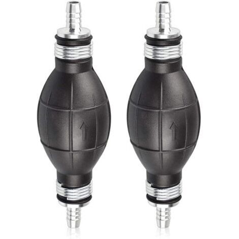 Pair Pompe manuelle à essence 8mm Caoutchouc haute résistance Poire d'amorçage pour véhicules et bateaux Transfert rapide de liquides