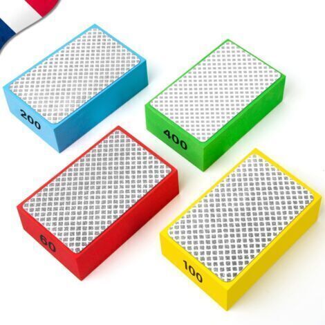 Pair Poncage Carrelage Eponge A Poncer Lot de 4 Cales à Poncer ✮MARQUE FRANCAISE✮ Polissage Éponge Abrasive - Cale A Poncer Diamant Carrelage Rubi ✯GARANTIE À VIE✯ Eponge Poncage 4 Grains 60/100/200/4