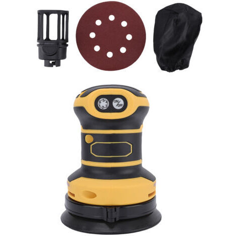 Pair - Ponceuse orbitale électrique sans fil 5 pouces, 3 vitesses réglables, compatible avec une batterie 20 V et dotée d'un système d'aspiration des poussières, pour le ponçage du bois (outil seul)