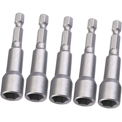 Pair - Porte-embout magnétique, douille hexagonale de 8 mm avec système de changement rapide, compatible avec les perceuses portatives, les perceuses sans fil – Kit de 5 pièces