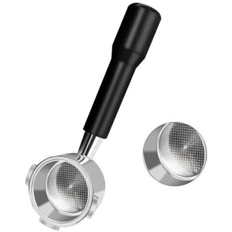 Pair Porte-filtre Philorn sans fond 51 mm à 3 oreilles, avec tamis à café moulu - Compatible avec les machines DeLonghi Dedica EC680/EC685, et tamis en acier inoxydable
