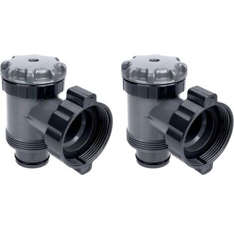 Pair pour Entrée/Sortie pour Compatible avec Coleman, , ,pour Tuyau de 38mm Pouces,Pompe de Filtre de Piscine Hors Sol,Pièces de Rechange de Pompe de Piscine (2 Pièces)