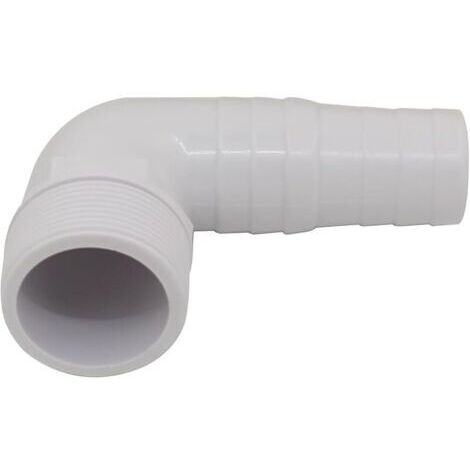 Pair Raccord cannelé tuyau arrosage coudé à 90 degrés ABS 32 38 mm pour piscine jardin connecteur de tuyau souple flexible L plastique tuyaux universel plomberie cuivre adaptateur pompe eau robinet (1