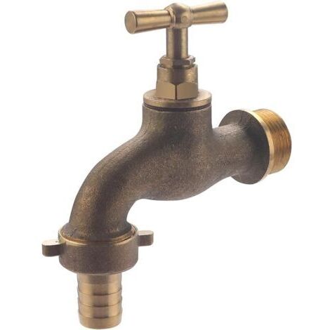 Pair Robinet Extérieur Traditionnel mâle 20x27 - mâle 20x27 + raccord au Nez Ø15 NOYON & THIEBAULT