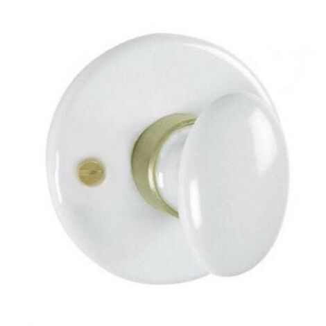Pair - Rosace à bouton en porcelaine – Bec-de-cane – Ø 50 mm – Poignée de porte d'entrée – Finition moderne pour décoration intérieure