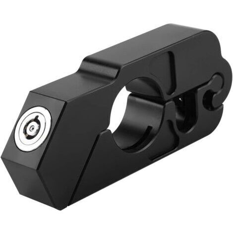 Pair - Serrure de levier de frein de guidon de moto, dispositifs antivol universels en alliage d'aluminium CNC Sécurité du véhicule (noir)