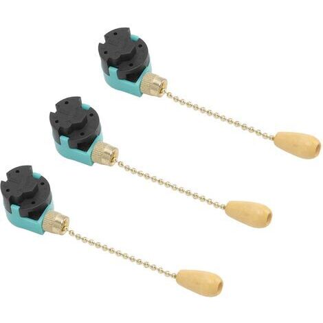 Pair - SJLERST 3pcs Interrupteur à Chaîne de Traction, Interrupteur de Lumière de Ventilateur de Plafond 3 Vitesses 4 Fils pour Plafonnier Ventilateur Lampe Applique Murale (Or)