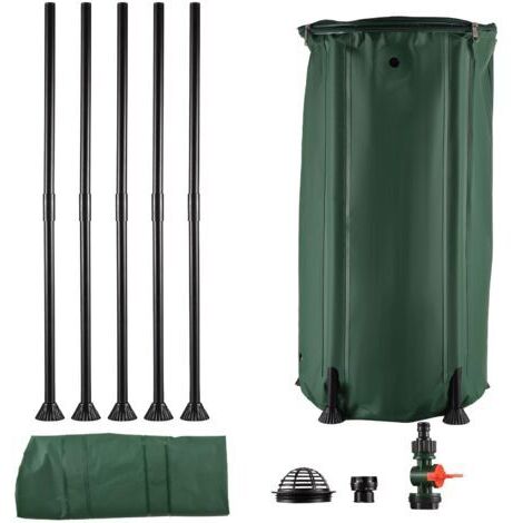 Pair - SJLERST Baril de Pluie Pliable Portable, Réservoir de Stockage d'eau de 100 L, Kit de Baril de Collecte d'eau de Pluie, Bâche en PVC 500D, Filtre de Descente Pluviale
