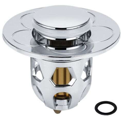 Pair - SJLERST Bouchon d'évier en acier inoxydable bouchon d'évier universel bouchon de vidange pour lavabo de comptoir bouchon de bain,argent
