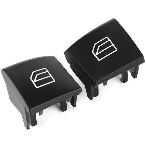 Pair - SJLERST Couverture D'Interrupteur de Fenêtre Principale Capuchons, Boutons de Remplacement Commande lève-vitres, spécialement conçu pour Mercede-Benz ML GL R classe 2005-2012