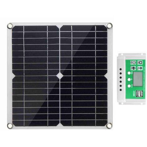 Pair - SJLERST Kit de Panneau Solaire 20 W 12 V, Contrôleur de Chargeur PV en Silicium Monocristallin Flexible adapté pour Automobile, Yacht, Bateau, Maison, Abri de Jardin, Ferme