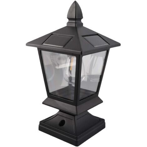 Pair - SJLERST Lampe solaire de jardin, éclairage de pilier de villa de jardin, éclairage de clôture extérieur, éclairage de paysage étanche