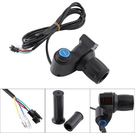 Pair - SJLERST Poignée D'accélérateur électrique, Papillon Universel pour câble de Scooter avec câble pour Mini vélo Electrombile