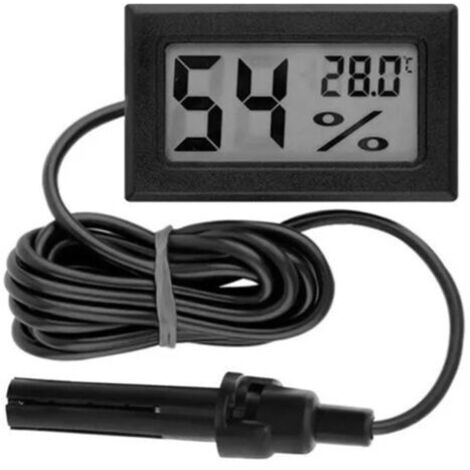 Pair - SJLERST Thermomètre Hygromètre Numérique Mini Température Humidité Intérieure Extérieure avec Sonde
