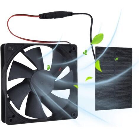 Pair - SJLERST Ventilateur de Panneau Solaire, pour Poulailler, Serres, Hangars, Maisons pour Animaux de Compagnie, Camping