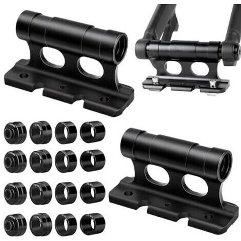 Pair Support de fourche de vélo 2 pièces, support de fourche de toit de vélo de voiture, porte-fourche de vélo avec clip fixe, fourche de vélo en alliage d'aluminium, bloc de vélo polyvale
