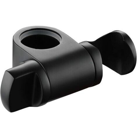 Pair Support de pommeau de douche réglable en acier inoxydable pour barre de douche 25 mm Noir