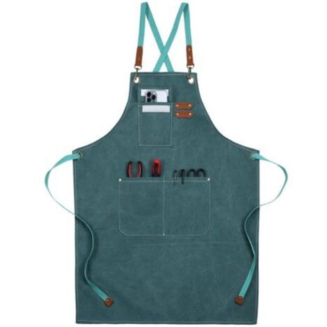 Pair - Tablier de travail en toile, Tablier de travail multifonction avec 3 Poches À Outils