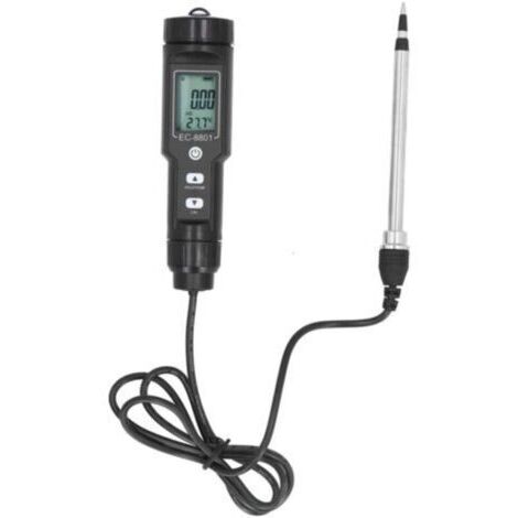 Pair - Testeur De Sol EC-8801B Avec Câble Pour Jardin Analyseur De Conductivité Salinité Mesure Précise Du Sol Idéal Pour Les Cultivateurs-