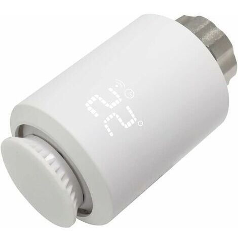Pair - Tête thermostatique radiateur Zigbee – Programmable avec contrôle vocal Alexa/Google Assistant – Détection de fenêtre ouverte – Compatible M30 x 1,5 mm