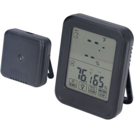 Pair - Thermomètre Hygromètre Électronique Sans Fil Intérieur Extérieur Surveillance de Température et Humidité Étanche avec Écran Tactile Magnétique Rétroéclairé Enregistreur de Données-