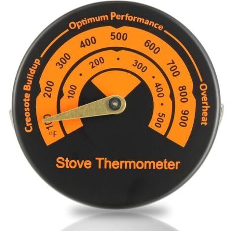 Pair Thermomètre Magnétique pour Cheminée et Poêle, Jauge de Thermomètre pour Tuyau de Cheminée en Bois Rond Four