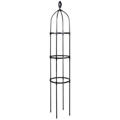 Pair Tuteur de Jardin 145 cm Colonne rosiers Support pour Plantes grimpantes Ø 31.7 cm Obélisque de Jardin