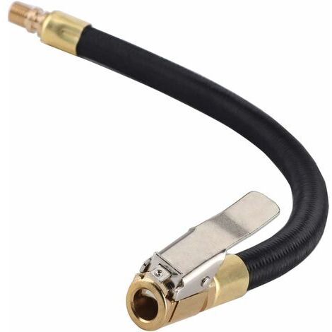 Pair - Tuyau d'extension pour gonfleur de pneus – Adaptateur avec valve américaine – Tissu tressé et laiton – Résistance jusqu'à 300 psi