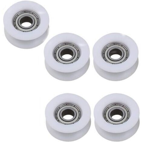 Pair Un jeu de 5 poulies avec roulements en nylon rainurés de 17 mm, adaptés aux cordes de 3 mm, avec roulements 695ZZ H259