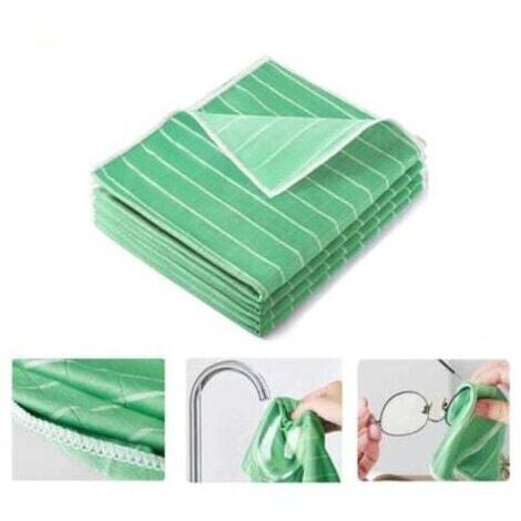 Pair ZVD- 4 Chiffon Bambou Microfibre pour Vitres Miroirs Carreaux Carrosserie Microfibre Bambou Vitre Ménage Salle de Bain