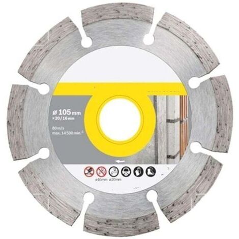 Pair ZVD-Disque de coupe diamanté pour meuleuse de pierre, béton armé, granit, 105 mm
