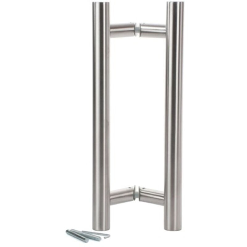 Paire de Poignées de Tirage ' Klose Besser Bâton Maréchal - 400 mm- 'Oblique '- Inox 316 -