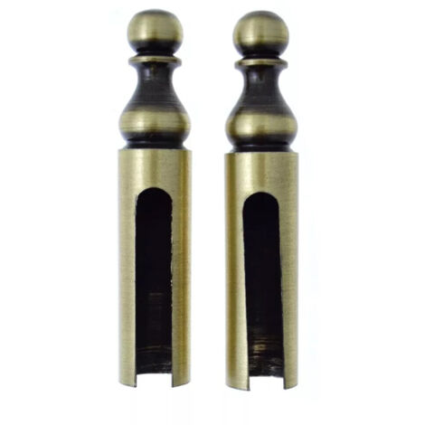 Paire cache-fiche rustique n°16 BROS pour Exacta Ø14 H.80mm vieux bronze - CF-16-A-EX14-4