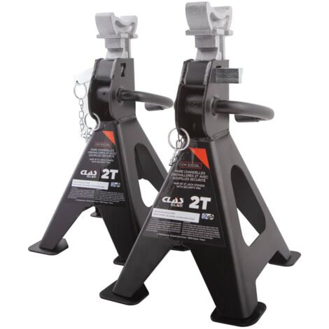 Paire chandelles crémaillères 2T avec goupilles sécurité - OM 3002BL - CLAS Equipements