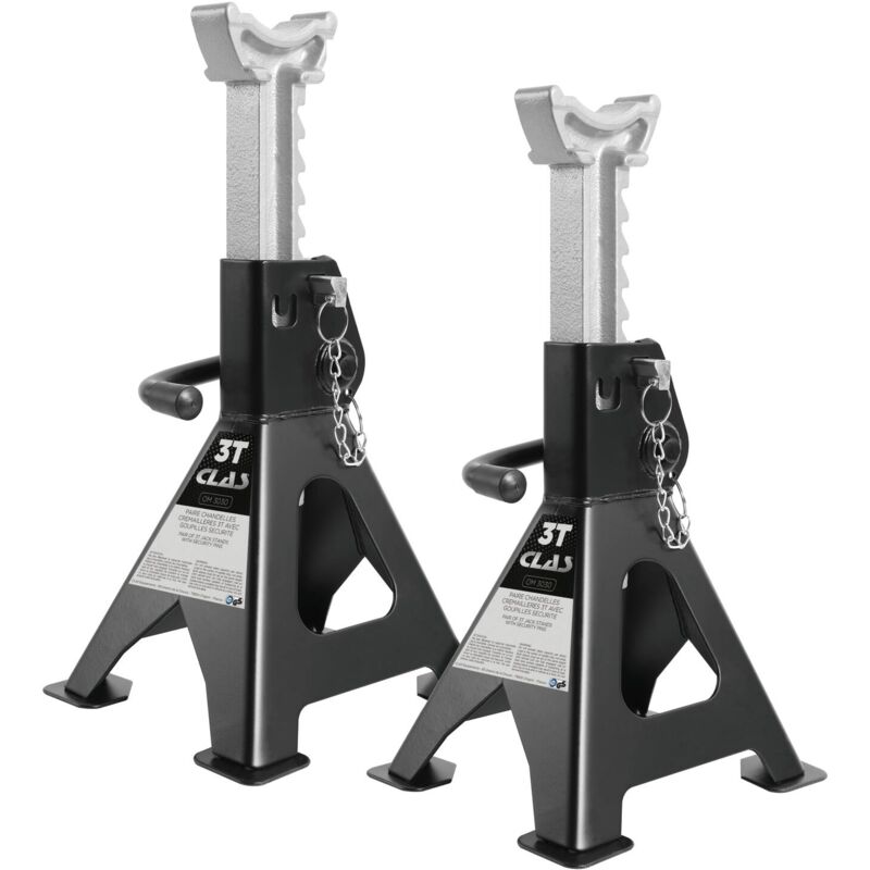 Clas - Paire chandelles crémaillères 3T avec goupilles sécurité - om 3030 Equipements