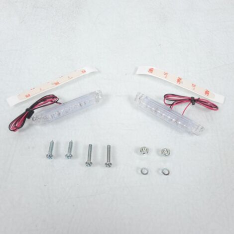 Paire Clignotant BARETTE 8 Leds Orange 12V 1.4W Replay pour moto