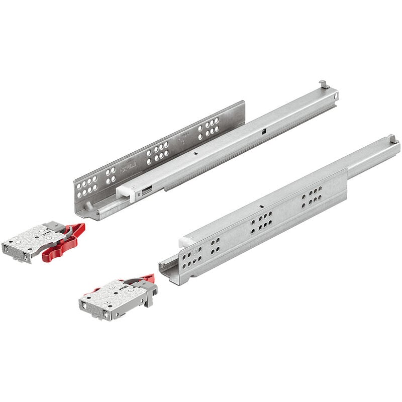 Paire de coulisses Matrix Runner Push to Open longueur 400mm acier galvanisé + 2 attaches - 433.03.134