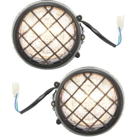 Paire d'assemblage de phares avant LED pour ATV, 12V, avec ampoules, grilles de lampe de remplacement pour Warrior 1996 2001