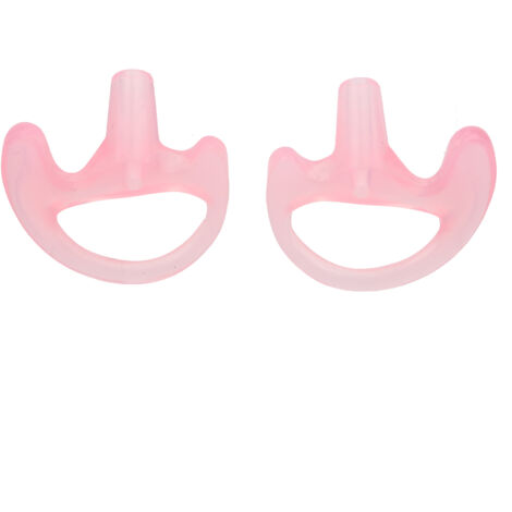 Paire de 6 embouts d'oreille en silicone rose pour talkie-walkie, remplacement gauche droite