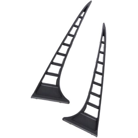 paire de baguettes de finition pour grille de pare-chocs arrière de voiture, cache de calandre noir