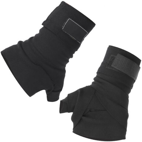 Paire de Bandes de Boxe Élastiques 3M Noir Polyuréthane pour Sanda Muay Thai
